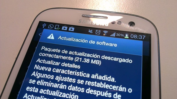 Samsung lanza las mejoras prometidas para el Samsung Galaxy S3
