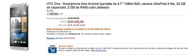 htc one amazon 10 abril
