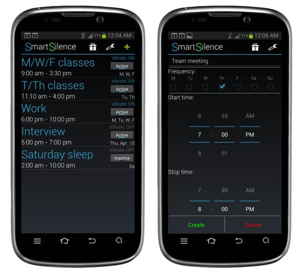 smartsilence silenciar automaticamente movil android