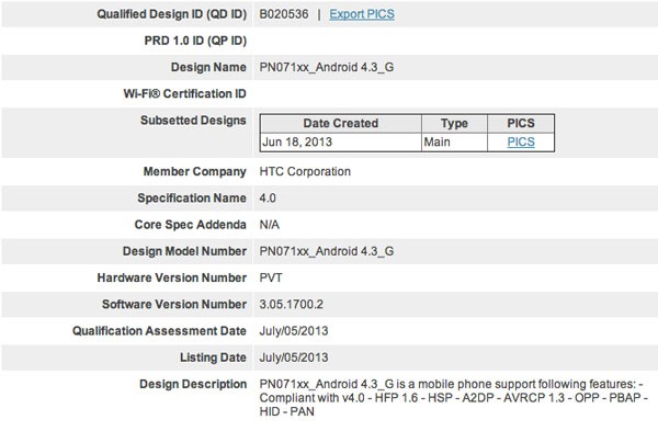 HTC One Google Edition Android 4.3