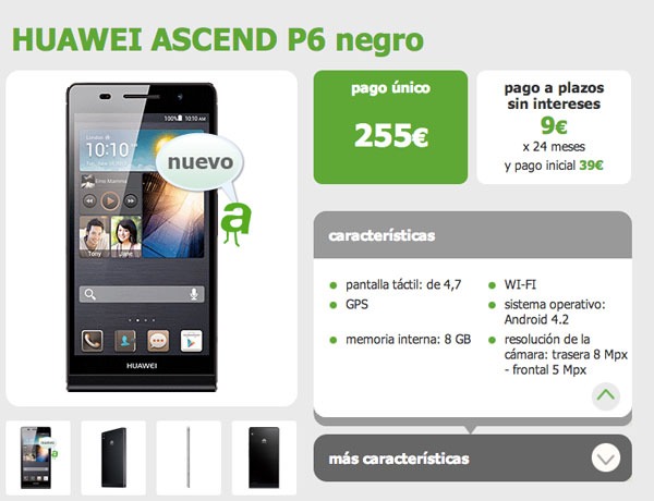 Huawei Ascend P6 Amena