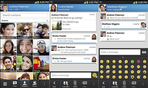 BlackBerry Messenger en Windows Phone