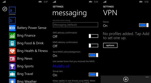 Se muestran nuevas opciones de la actualización de Windows Phone 8.1