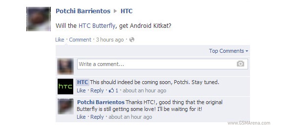 HTC Butterfly con Android 4.4 KitKat