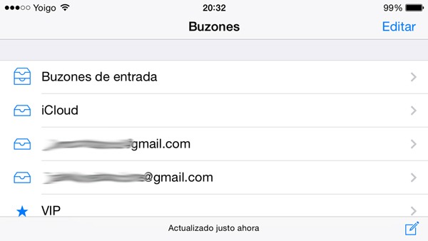 Cómo añadir una cuenta de Gmail en el correo del iPhone 5S
