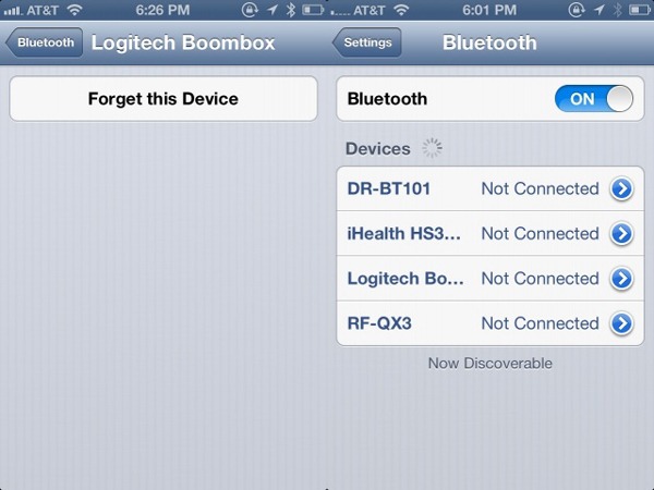 Configurar Bluetooth en iOS