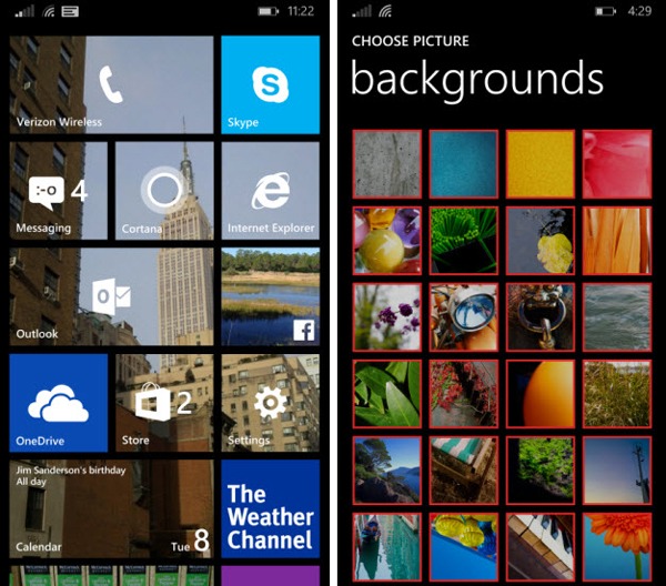 Personalizar pantalla de inicio de Windows Phone 8.1
