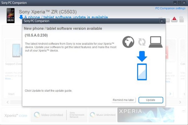 Actualización de Android 4.4.2 KitKat para el Sony Xperia ZR
