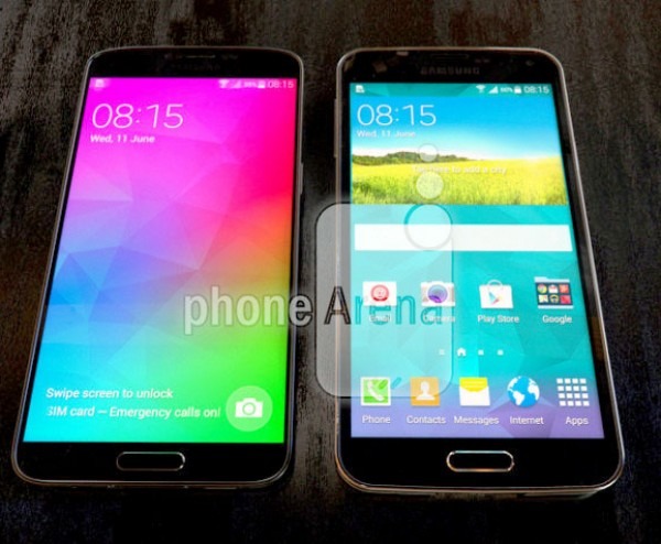 El Samsung Galaxy F aparece fotografiado junto al Galaxy S5