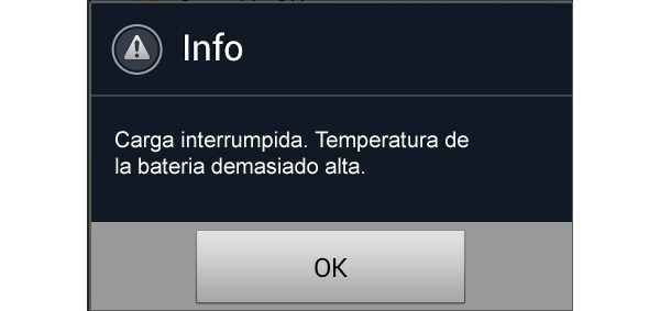 Aviso de temperatura en Android