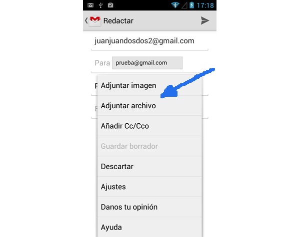Compartir archivos de Google Drive en Gmail