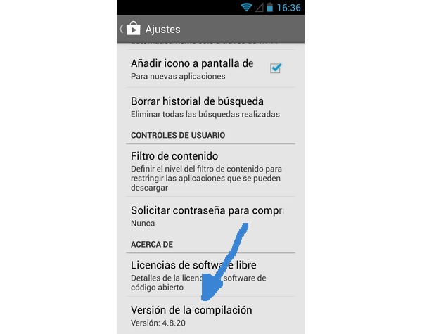 Actualizar tienda de Google Play de forma manual