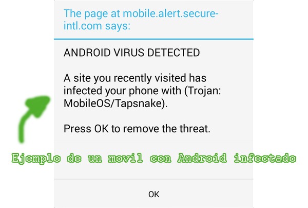 Reconocer un móvil con Android infectado