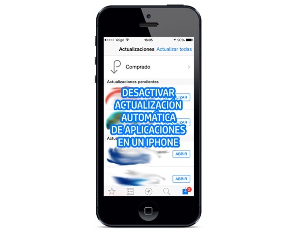 Desactivar la actualización automática de aplicaciones en un iPhone