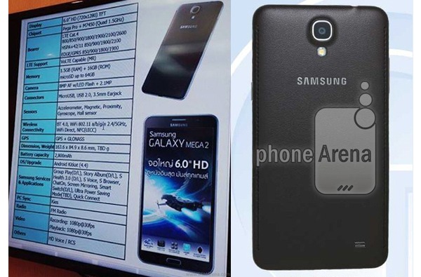 Especificaciones del Samsung Galaxy Mega 2