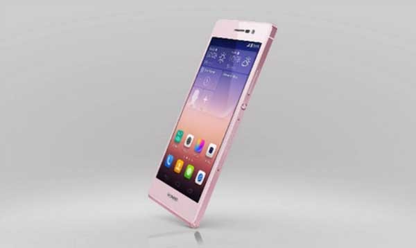 Huawei Ascend P7 de color rosa, en exclusiva con Orange