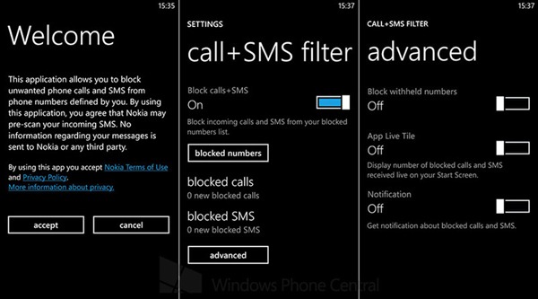 Bloquear llamadas en Windows Phone