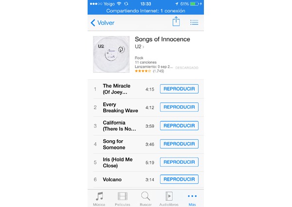 Truco para eliminar el álbum de U2 que ha aparecido en los iPhone
