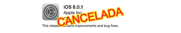 Apple retira la actualización de iOS 8.0.1 debido a problemas en los iPhone 6