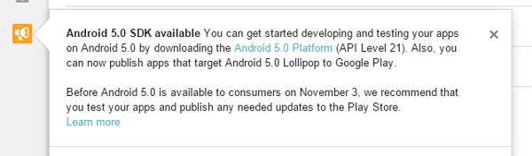 Android 5.0 Lollipop el dí­a 3 de noviembre