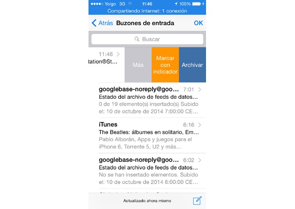 Cómo funciona la aplicación de Correo en iOS 8