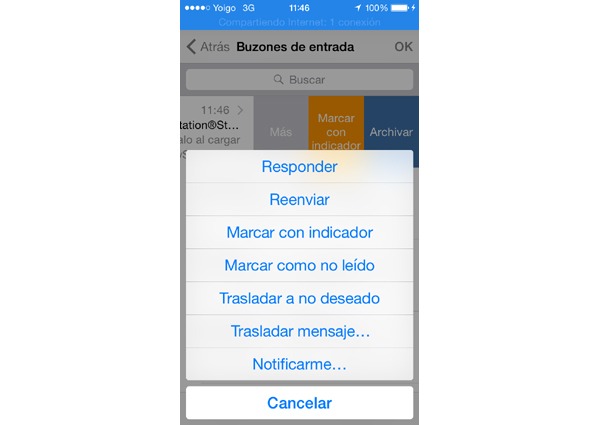Aplicación de Correo en iOS 8