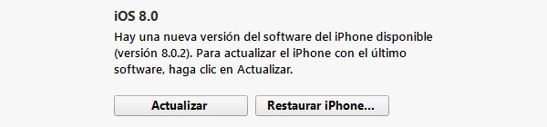 Error de activación en un iPhone con iOS 8