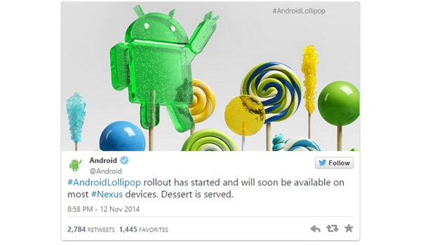 Actualización de Android 5.0 Lollipop para los Nexus