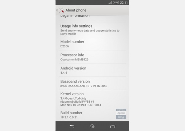 Actualización de Android 4.4.4 KitKat para el Sony Xperia M2