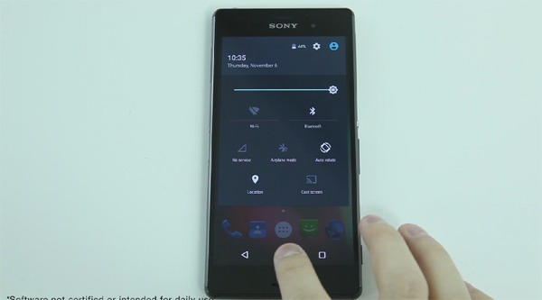 Nuevo ví­deo muestra Android 5.0 Lollipop funcionando en el Sony Xperia Z3