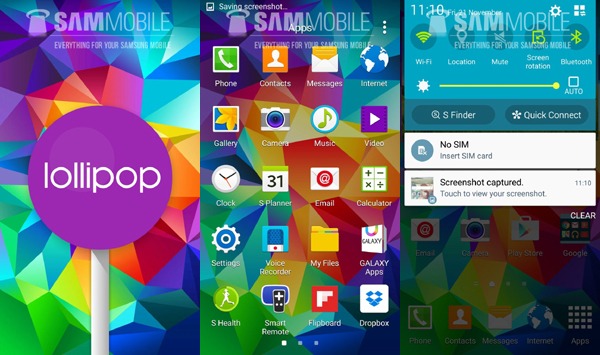Distribución de Android 5.0 Lollipop en el Samsung Galaxy S5