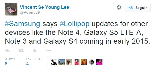 Actualizaciones de Android 5.0 Lollipop de Samsung