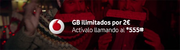 Promoción de GigaBytes ilimitados por Navidad de Vodafone