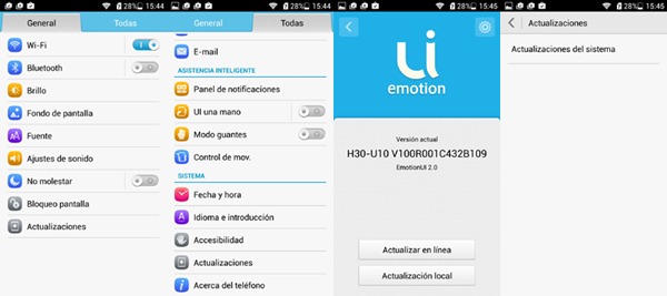 Actualización de EMUI 3.0 para el Honor 6