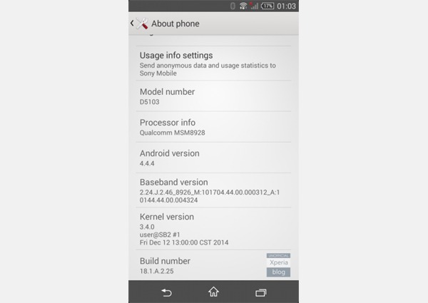 Actualización de Android 4.4.4 KitKat para el Sony Xperia T3