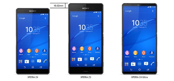 Diferentes versiones del Sony Xperia Z4