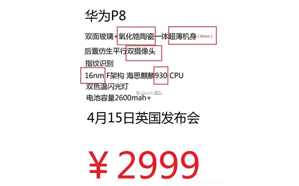 Nuevas caracterí­sticas del Huawei P8