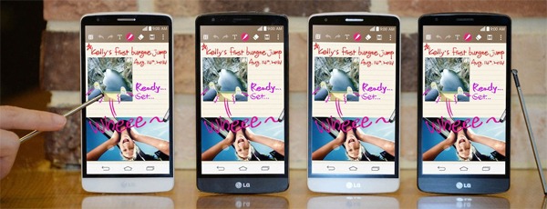 Lápiz digital de LG en un móvil de gama media
