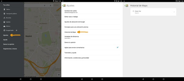 Limpiar historial de ubicaciones de Google Maps en Android y en un iPhone