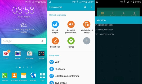 Samsung Galaxy Note 4 con Android 5.0.1 Lollipop en Europa