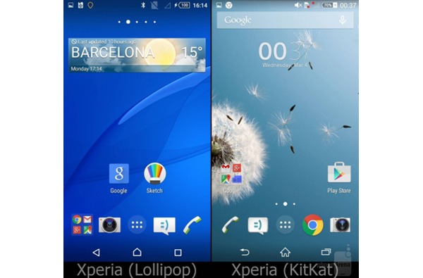 Comparativa entre Lollipop y KitKat en el Sony Xperia Z3