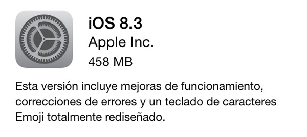 Actualización de iOS 8.3