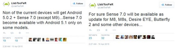Actualización de Android 5.1 Lollipop en HTC