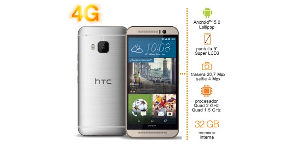 HTC One M9, precios y tarifas con Orange