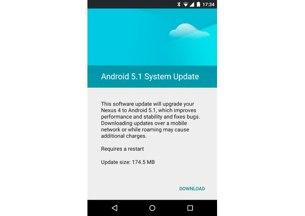 Android 5.1 Lollipop para el Nexus 4