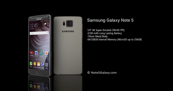 Diseños conceptuales del Samsung Galaxy Note 5