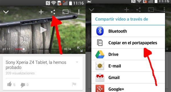 Descargar ví­deos de YouTube en Android