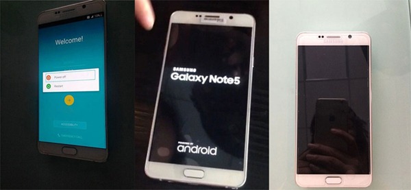 Samsung Galaxy Note 5 en dorado