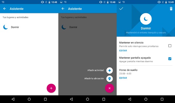 Aplicación de Moto en el Motorola Moto G de 2015