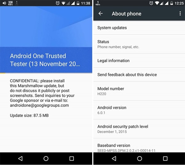 Actualización de Android 6.0.1 Marshmallow